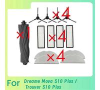 Adecuado para 13 piezas para Dreame Mova S10 Plus / Trouver S10 Plus Robot de barrido Cepillo lateral