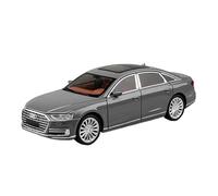 Adecuado para Audi A8 1:24 Modelo De Sedán De Aleación Fundida A Presión Colección De Fundición Decoración De Luz Y Sonido(Gray)