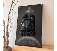 Adecuado para el Modelo de Montaje en Pared para Dark Knight DC Batman Chariot 76240, Adecuado para la Placa de exhibición del Modelo para Lego Super Hero Serie 76240 (Modelo no Incluido)