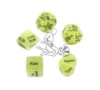 Adecuado para El Uso Nocturno De 5 Dados De Juego Multifuncionales Fluorescentes Verdes De PláStico, Accesorios Necesarios para El Turismo - D29