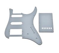 Adecuado Para Golpeador SSH Con Cubierta Trasera + 20 Tornillos Cromados Golpeador De Guitarra(White)