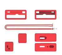 Adecuado para llavero Kodak Charmera para cámara digital, funda protectora de silicona con cordón, antipolvo a prueba de golpes, protección completa de bordes envolventes, Red, /