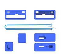 Adecuado para llavero Kodak Charmera para cámara digital, funda protectora de silicona con cordón, antipolvo a prueba de golpes, protección completa de bordes envolventes, Blue, /