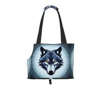 Adecuado para perros y gatos pequeños, bolsa de compras y viajes, bolsa de doble propósito, bolsa de hombro portátil con cabeza de lobo feroz