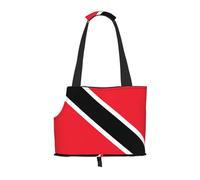 Adecuado para perros y gatos pequeños, bolsa de compras y viajes, bolsa de doble propósito, con la bandera de Trinidad y Tobago, bolsa de hombro portátil impresa para mascotas