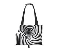 Adecuado para perros y gatos pequeños, bolsa de compras y viajes, bolsa de doble propósito, ilusión óptica en espiral, impresa GIF, bolsa de hombro portátil para mascotas,
