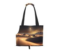 Adecuado para perros y gatos pequeños, bolsa de compras y viajes, bolsa de hombro portátil con estampado del desierto del Sahara,