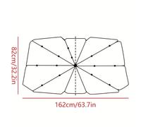 Adecuado para vehículos Ford, parasol tipo paraguas diseñado para el parabrisas delantero de los modelos Ford , y F350, proporcionando protección contra y el .