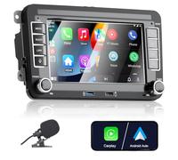 Adecuado para VW Golf 5/6, Polo, T5, Toucan, Skoda, Passat, Jetta, Caddy, CC, Touran. Autoradio 7" táctil con CarPlay/Android Auto, Bluetooth/FM/USB/Am/DSP/RDS y Alta Potencia.