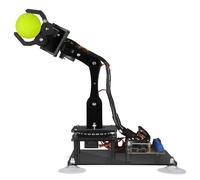Adeept 5-DOF Robot Arm Kit 5Axis Robotic Compatible con Arduino IDE Programable DIY Coding Stem Robotics con código de procesamiento de Pantalla OLED y tutoriales PDF - Negro