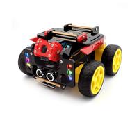 Adeept AWR - Kit de coche robot inteligente 4WD para Raspberry Pi 5/4B/3B/3B+ (placa no incluida), seguimiento de línea, prevención de obstáculos, servomotor, carga USB-C, robótica OpenCV Python DIY
