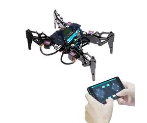 Adeept DarkPaw Bionic Quadruped Spider Robot Kit para Raspberry Pi 4/3 Modelo B+/B, Stem Crawling OpenCV Tracking Autoestabilizante basado en MPU6050 Gyro Sensor, con PDF