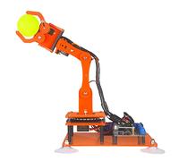 Adeept Kit de Brazo de Robot 5-DOF programable Stem Educativo 5 Ejes Robot Brazo con Pantalla OLED DIY Robot Modelo Buliding Kit Compatible con Arduino IDE(Naranja)