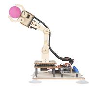 Adeept Kit de brazo robótico 5-DOF compatible con Arduino IDE, programable DIY Coding STEM Educational 5 Axis Robot Arm con código de procesamiento de pantalla OLED y tutoriales - Madera