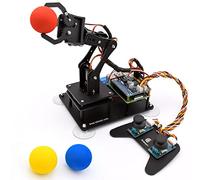 Adeept Kit de brazo robótico 5-DOF para Raspberry Pi 4 B 3 B+ B A+, programable DIY Coding STEM Educativo Brazo Robot de 5 ejes con código Python y tutoriales (PDF) (negro)