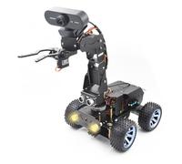 Adeept PiCar Pro V2 Kit de robótica (Raspberry Pi no incluido), coche inteligente con brazo robótico de 4 DOF para Pi 5/4/3, cámara HD 1080P, OpenCV, prevención de obstáculos, seguimiento de línea