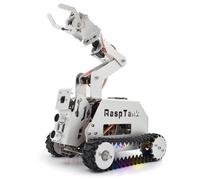 Adeept RaspTank - Kit de Coche Inteligente de Metal para Raspberry Pi 5/4B/3B/3B+ (Placa no incluida), Robot rastreado por Tanque con Brazo robótico de 4 DOF, prevención de obstáculos, Seguimiento de