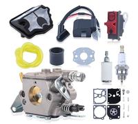 Adefol Carburador Bobina de encendido para Husqvarna 36 41 136 137 141 142 con conducto de combustible, filtro de combustible, estuche de reparación de motosierra motor WT-834