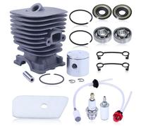Adefol Cilindro Pistón Kit de 35 mm para Husqvarna 128C 128CD 128L 128LD 128R con Filtro de Aire, Línea de Filtro de Combustible, Bujía, Cojinete de Cigüeñal, Repuestos 545008082
