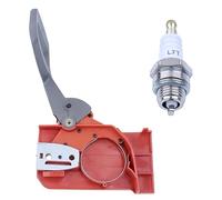 ADEFOL - Cubierta de freno de cadena con bujía para Husqvarna 50 51 55, cubierta de cadena accesorio para motosierra 503498103