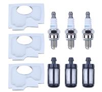 Adefol Filtro de combustible de aire Bujía Kit de piezas de repuesto para Stihl MS170 2-Mix, MS180 2-Mix, MS180C 2-Mix 1130 141 1700 (Bujías CMR6H)
