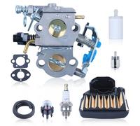 Adefol Kit de carburador para Husqvarna 455 Rancher 455 E 460 461, bujía + cebador + línea de combustible + filtro de aire, repuesto WTA-29 WTEA-1 544883001