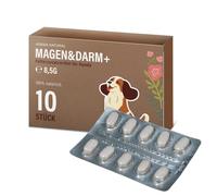 Adema Natural Probióticos de estómago e intestino + para perros - Complemento alimenticio para ayudar a la digestión y saneamiento intestinal - sin cereales, suave para la acidez estomacal, apoya una