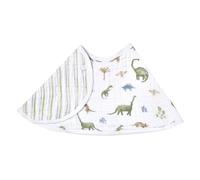 aden + anais Essentials Baby Burpy Babero, 100% muselina de algodón, suave y absorbente, 4 capas, paño multiusos para eructos y babero, 22.5 x 11 pulgadas, individual, Dino Jungle