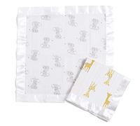 aden + anais Essentials Issie - Manta de Seguridad, súper Suave, 100% Muselina de algodón, Ribete Satinado, Paquete de 2, Safari Babes 2 Unidades (Paquete de 1)
