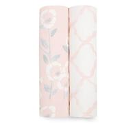 aden + anais Essentials - Manta de muselina para envolver - Paquete de 2 cuadrados | Mantas de recepción grandes de viscosa de bambú para niñas y niños | Juego de envoltura ideal para bebés recién