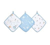 aden + anais Juego de 3 manoplas Space Explorers | muselina 100% algodón, baño y franela para bebés | set de regalo unisex para un bebé | lavar para recién nacidos