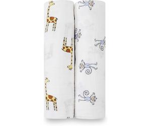 Aden + Anais Jungle Jam - Monkey + Giraffe - Pack de dos muselinas
