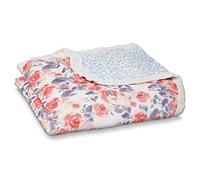aden + anais - Manta de sueño recién Nacido Dream Blanket Silky Suave prelavada de Viscosa de bambú suntuosamente Suave - Estampado Watercolour Garden - Cuádruple Grosor 120 cm x 120 cm
