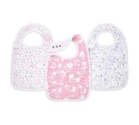 aden + anais™ Paquete de 3 baberos a presión, muselina de algodón, mermelada de selva (Ma Fleur)