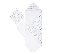 Aden + Anais Rising Star - Juego de Toallas con Capucha | 100% algodón con Capucha de Muselina, Envoltura Suave para baño y Ducha para bebés | Azul, Animal, Estrella, constelación Impresa