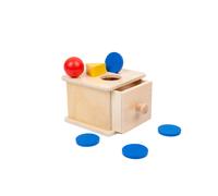 Adena Montessori Coin Box 3 in 1 Object Permanence Box Toys for 1 Year Old Baby Coins Wooden Montessori Ball Drop Toys Developmental Toys fo
