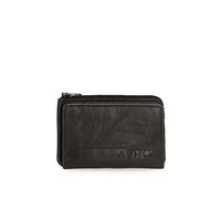 Adept Alan Monedero con Tarjetero Negro 11x7x1,5 cms Piel