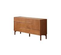 ADERFETBI Aparador Almacenamiento de Entrada de Madera de Cerezo Maciza 160cm, Mueble Estantería Decorativa para Salón, Dormitorio Cocina Aparadores