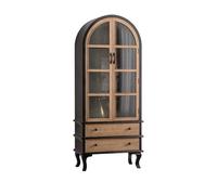 ADERFETBI Aparador Aparador de Comedor con Puerta de Vidrio arqueada montado en la Pared Retro, Armario de Almacenamiento de Doble Puerta Simple for el hogar, colección Aparadores(B)