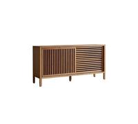 ADERFETBI Aparador Aparador de Madera Maciza con Puerta de Rejilla, Armario de Almacenamiento for Sala de Estar y Dormitorio. Aparadores(160 * 40 * 80cm)