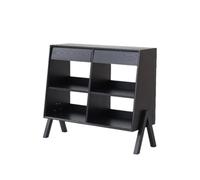 ADERFETBI Aparador Aparador de Madera Maciza Negra, Vitrina de Entrada Simple, estantería for Dormitorio, Adecuado for restaurantes, hogares, etc. Aparadores(M:100 * 40 * 90cm)