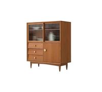 ADERFETBI Aparador Aparador de Madera Maciza, Puerta corrediza de Vidrio, Consola de Cocina, gabinete de Almacenamiento for habitación Aparadores