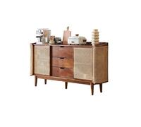ADERFETBI Aparador Aparador de Madera, Mueble de Almacenamiento de ratán Moderno Retro, Mueble de Almacenamiento for casa de Familia, Sala de Estar Aparadores