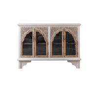 ADERFETBI Aparador Aparador De Puerta De Vidrio Tallado Envejecido Retro, Gabinete De Entrada For Sala De Estar, Gabinete De Almacenamiento Simple For El Hogar Aparadores