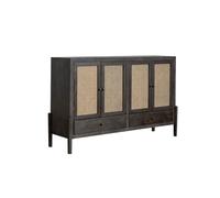 ADERFETBI Aparador Aparador de Restaurante, Armario de Almacenamiento de vajilla de Cocina for el hogar, Armario de té for Sala de Estar, Armario de Patas Altas de Cuatro Puertas Aparadores