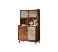 ADERFETBI Aparador Aparador de Restaurante de Estilo japonés de Doble Capa con cajón, Armario de Almacenamiento de vajilla for Cocina y hogar, Armario for vinos Aparadores