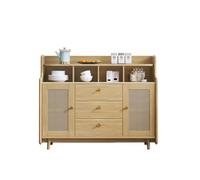 ADERFETBI Aparador Aparador de Restaurante de Estilo japonés de Dos Puertas y Tres cajones, Armario de Almacenamiento de vajilla for Cocina, Sala de Estar, Armario de té Aparadores