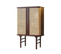 ADERFETBI Aparador Aparador de Restaurante nórdico, Armario de Almacenamiento de vajilla de Cocina for el hogar, Armario de Vino, Armario de Almacenamiento de Tres Capas con Puerta Doble Aparadores