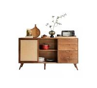 ADERFETBI Aparador Aparador Retro De Ratán De Madera Maciza, Gabinete De Almacenamiento For El Hogar, Aparador De Almacenamiento Simple Aparadores