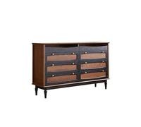 ADERFETBI Aparador Gabinete de Almacenamiento de Madera Maciza con cajones for Dormitorio, Estilo Retro Aparadores